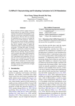CoMPosT: Characterizing and Evaluating Caricature in LLM Simulations