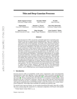 Thin and Deep Gaussian Processes