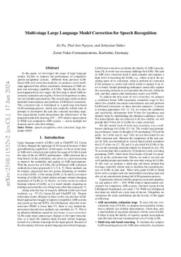 Multi-stage Large Language Model Correction for Speech Recognition
