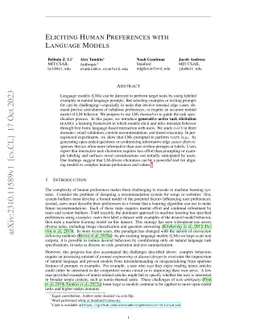 Eliciting Human Preferences with Language Models