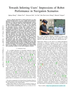 Predicting Human Perceptions of Robot Performance During Navigation Tasks