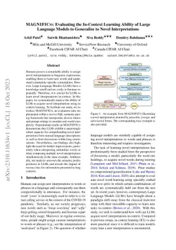 MAGNIFICo: Evaluating the In-Context Learning Ability of Large Language
  Models to Generalize to Novel Interpretations