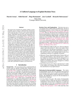 A Uniform Language to Explain Decision Trees