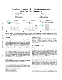 CrossData: Leveraging Text-Data Connections for Authoring Data Documents