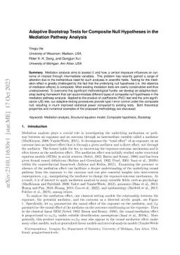 Adaptive Bootstrap Tests for Composite Null Hypotheses in the Mediation
  Pathway Analysis