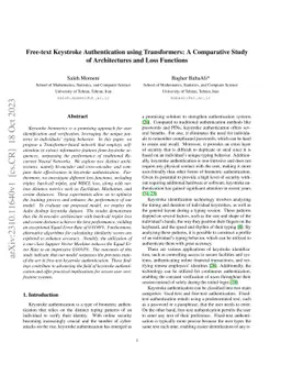 Free-text Keystroke Authentication using Transformers: A Comparative
  Study of Architectures and Loss Functions