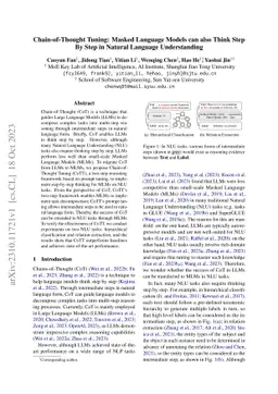Chain-of-Thought Tuning: Masked Language Models can also Think Step By
  Step in Natural Language Understanding