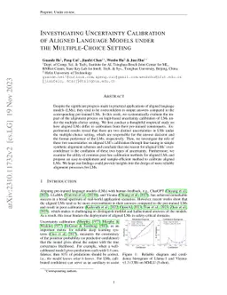 Investigating Uncertainty Calibration of Aligned Language Models under
  the Multiple-Choice Setting