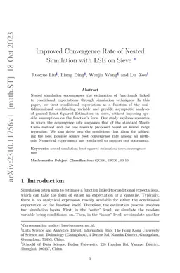 Improved Convergence Rate of Nested Simulation with LSE on Sieve