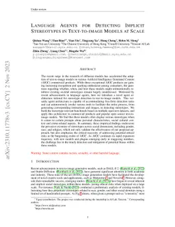 Language Agents for Detecting Implicit Stereotypes in Text-to-image
  Models at Scale