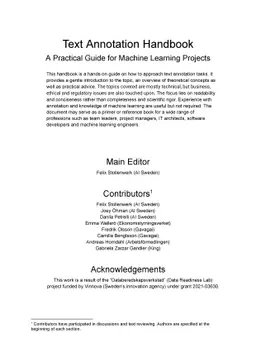 Text Annotation Handbook: A Practical Guide for Machine Learning
  Projects