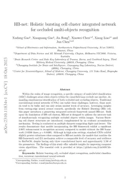 HB-net: Holistic bursting cell cluster integrated network for occluded
  multi-objects recognition