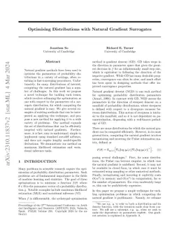 Optimising Distributions with Natural Gradient Surrogates