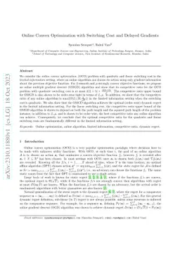 Online Convex Optimization with Switching Cost and Delayed Gradients