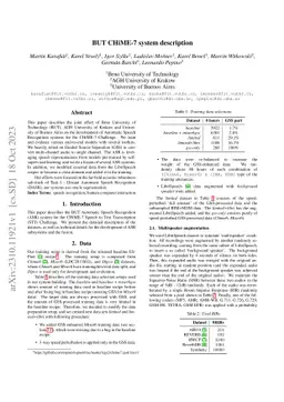 BUT CHiME-7 system description