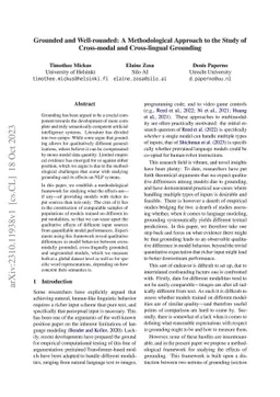 Grounded and Well-rounded: A Methodological Approach to the Study of
  Cross-modal and Cross-lingual Grounding