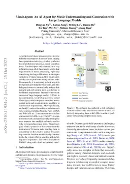 MusicAgent: An AI Agent for Music Understanding and Generation with
  Large Language Models