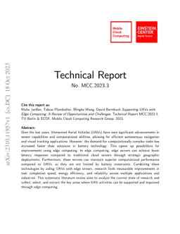 Supporting UAVs with Edge Computing: A Review of Opportunities and
  Challenges
