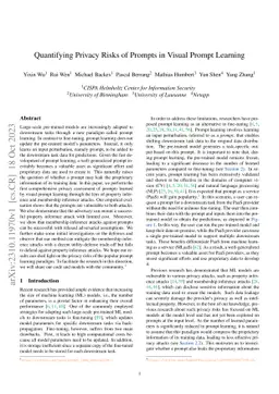 Quantifying Privacy Risks of Prompts in Visual Prompt Learning
