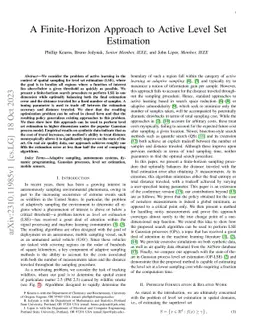 A Finite-Horizon Approach to Active Level Set Estimation
