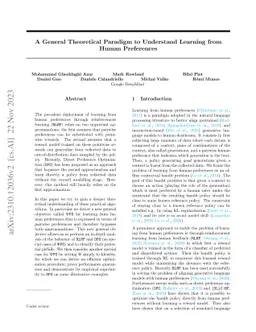 A General Theoretical Paradigm to Understand Learning from Human
  Preferences