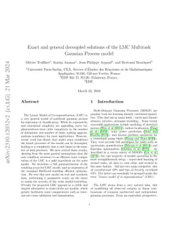 Exact and general decoupled solutions of the LMC Multitask Gaussian Process model