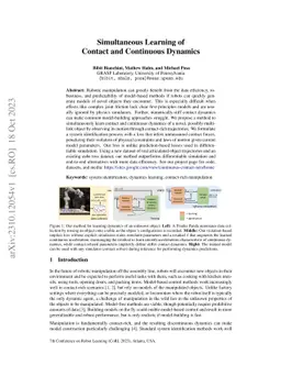 Simultaneous Learning of Contact and Continuous Dynamics