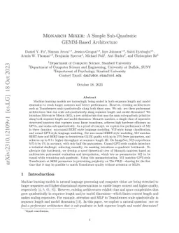 Monarch Mixer: A Simple Sub-Quadratic GEMM-Based Architecture