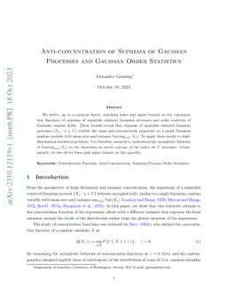 Anti-concentration of Suprema of Gaussian Processes and Gaussian Order
  Statistics