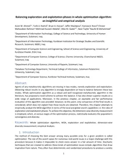 Balancing exploration and exploitation phases in whale optimization
  algorithm: an insightful and empirical analysis