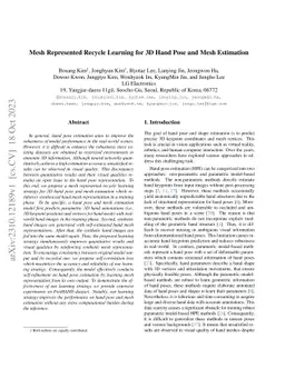 Mesh Represented Recycle Learning for 3D Hand Pose and Mesh Estimation