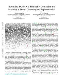 Improving SCGAN's Similarity Constraint and Learning a Better
  Disentangled Representation