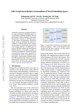 GRI: Graph-based Relative Isomorphism of Word Embedding Spaces
