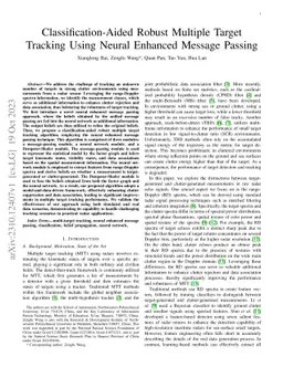 Classification-Aided Robust Multiple Target Tracking Using Neural
  Enhanced Message Passing