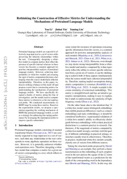 Rethinking the Construction of Effective Metrics for Understanding the
  Mechanisms of Pretrained Language Models