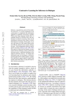 Contrastive Learning for Inference in Dialogue