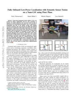 Fully Onboard Low-Power Localization with Semantic Sensor Fusion on a
  Nano-UAV using Floor Plans