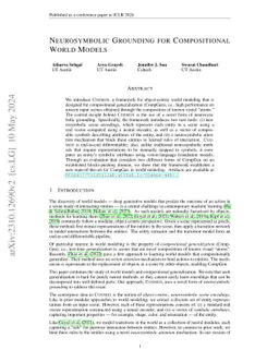 Neurosymbolic Grounding for Compositional World Models