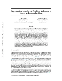 Representation Learning via Consistent Assignment of Views over Random
  Partitions