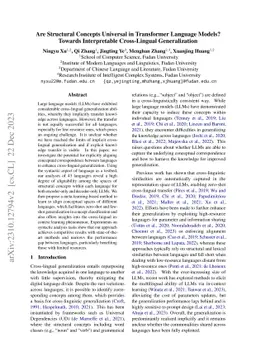 Are Structural Concepts Universal in Transformer Language Models?
  Towards Interpretable Cross-Lingual Generalization