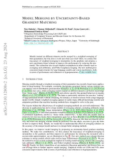 Model Merging by Uncertainty-Based Gradient Matching