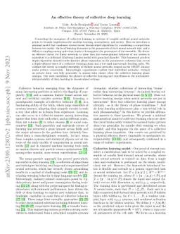 An effective theory of collective deep learning