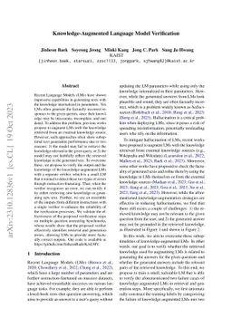 Knowledge-Augmented Language Model Verification