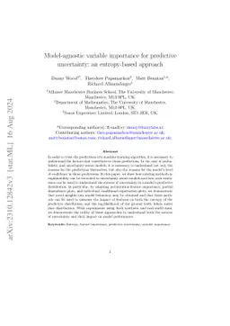 Model-agnostic variable importance for predictive uncertainty: an
  entropy-based approach