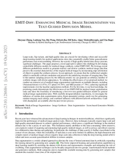 EMIT-Diff: Enhancing Medical Image Segmentation via Text-Guided
  Diffusion Model