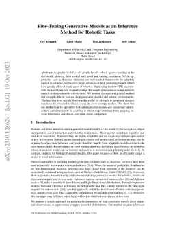 Fine-Tuning Generative Models as an Inference Method for Robotic Tasks