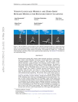 Vision-Language Models are Zero-Shot Reward Models for Reinforcement
  Learning