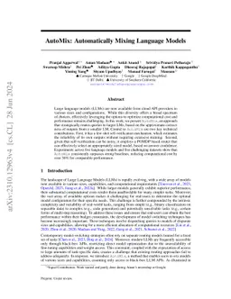 AutoMix: Automatically Mixing Language Models