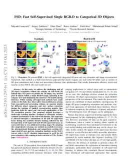 FSD: Fast Self-Supervised Single RGB-D to Categorical 3D Objects