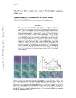 Training Dynamics of Deep Network Linear Regions